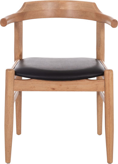 Cersei Stühle Speisesaal Light Oak, Black 2Stück 57x53x72cm