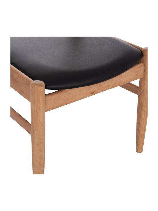 Cersei Stühle Speisesaal Light Oak, Black 2Stück 57x53x72cm