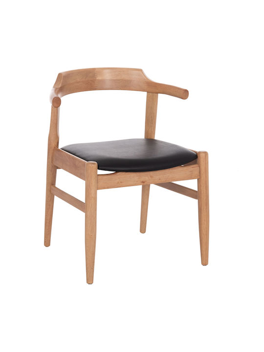 Cersei Stühle Speisesaal Light Oak, Black 2Stück 57x53x72cm