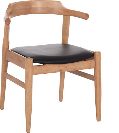 Cersei Stühle Speisesaal Light Oak, Black 2Stück 57x53x72cm