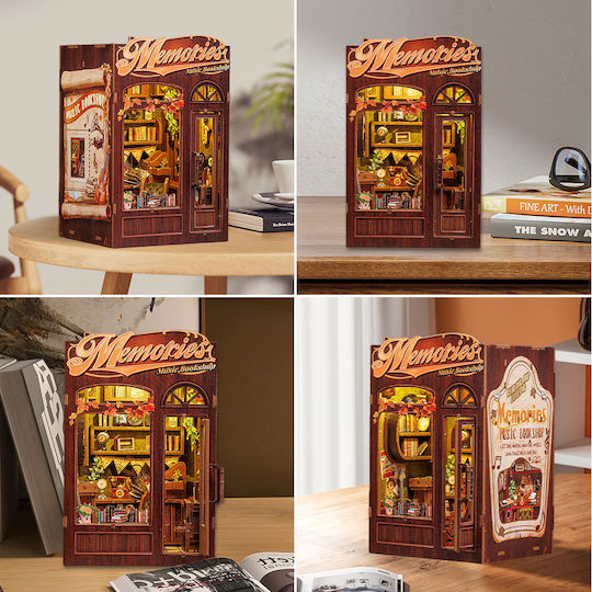 Cutebee Book Nook Kit DIY Memories Music Bookshop 136pcs + LED Light