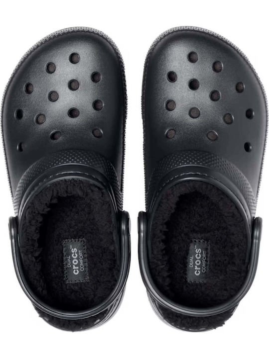 Παντόφλες Μαύρες Classic Lined Clog T