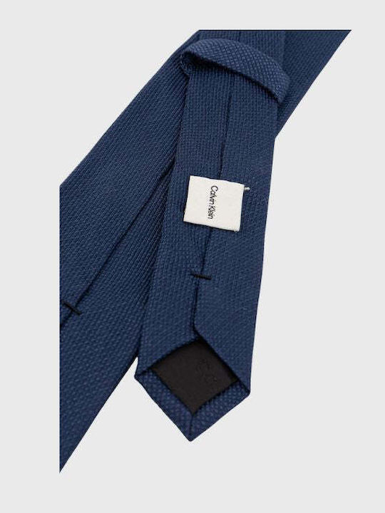 Calvin Klein Men's Tie Silk Printed in Navy Blue Color