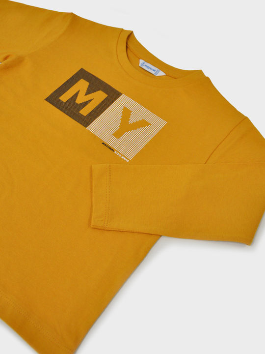 Kids Long-Sleeved Yellow Basic Top