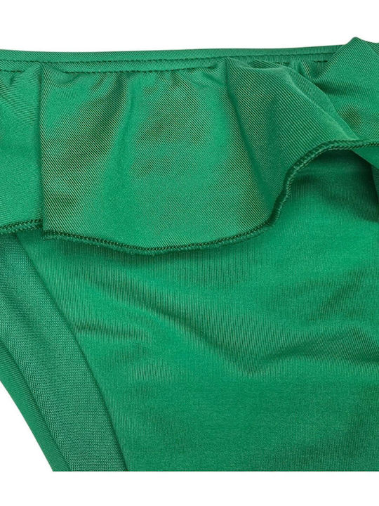 Solids Bikini Brasilien mit Schnürchen Grün