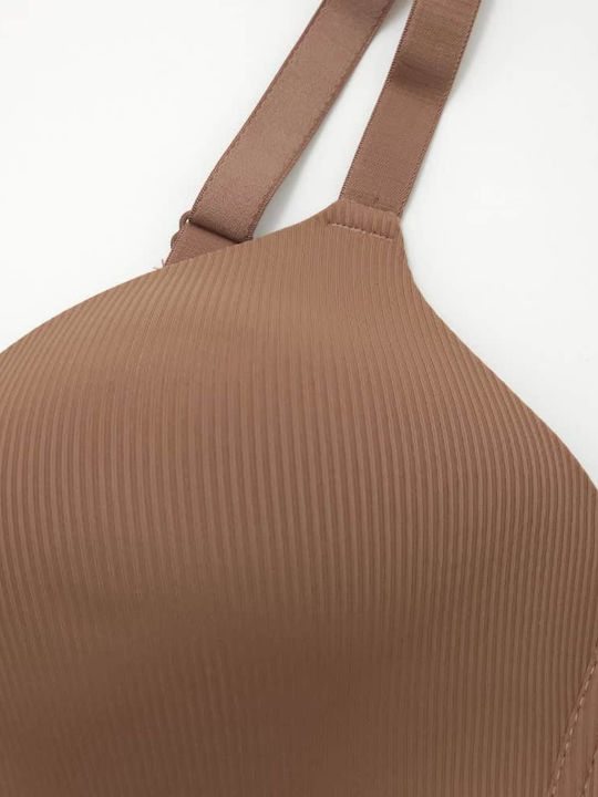 Tabac Brown Bra with Light Padding without Underwire