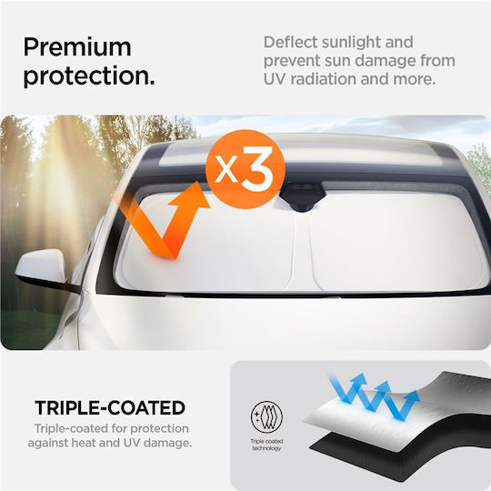 Spigen Tesla Car Front Windshield Sunshade Black Tesla Model S