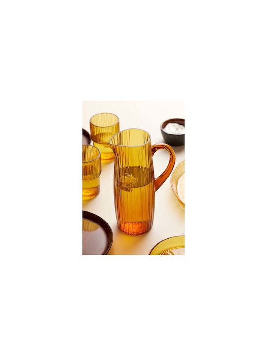 Bitz Set Gläser Kaffee/Freddo / Wasser aus Glas in Honig Farbe 380ml 4Stück