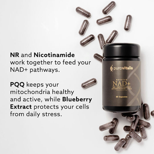 Purovitalis NAD+ Booster Ειδικό Συμπλήρωμα Διατροφής 30 κάψουλες