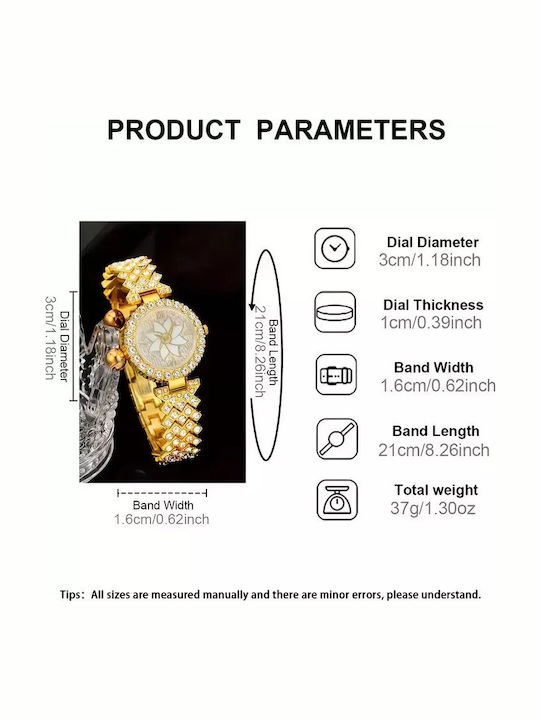 Women's Watch with Gold Metal Bracelet