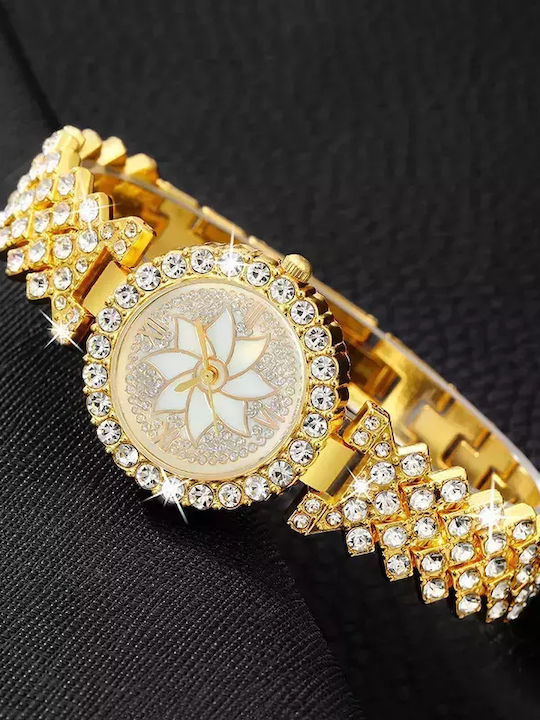 Women's Watch with Gold Metal Bracelet