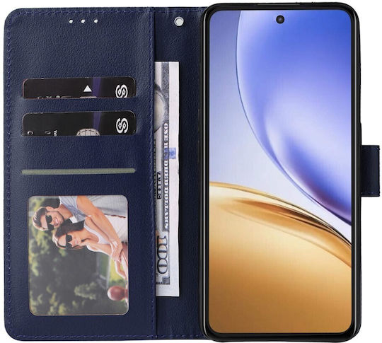 Mad Mask Back Cover Synthetic Leather / Leather Magnetic Blue (Realme 14 5G, Realme P3 5G)