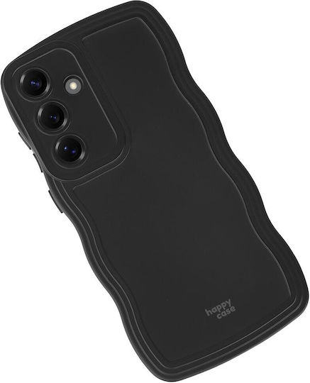 HappyCase Umschlag Rückseite Silikon Schwarz (Galaxy S24 FE)
