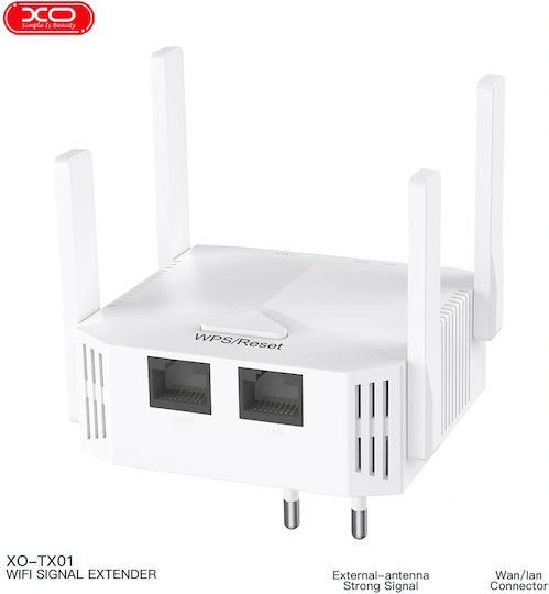 XO TX01 WiFi Extender Einzelband (2,4 GHz) 300Mbps