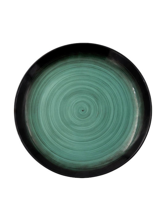 Sidirela Decoration Porcelain Salad Bowl Green 23x23cm