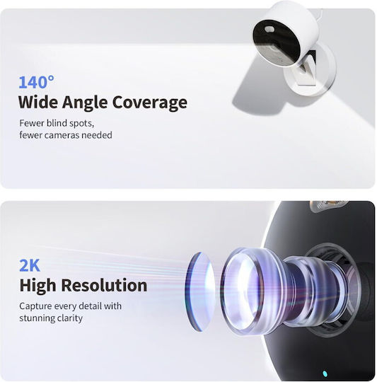 Aqara G100 Select IP Камера за наблюдение Wi-Fi Full HD+ 4MP с Двупосочна Комуникация
