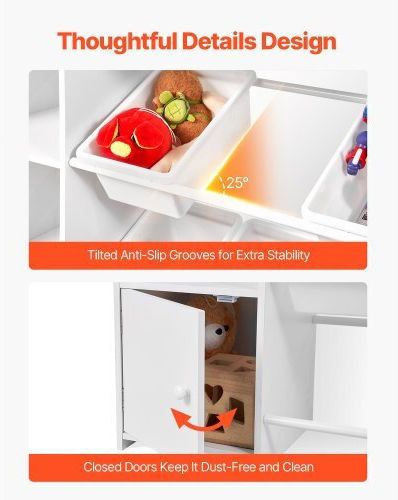 Vevor Toy Storage System made of Plastic White 1pcs
