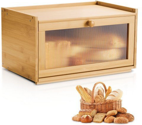 Vevor Ψωμιέρα από Bamboo Μπεζ 40x25x22cm Vevor Ψωμιέρα από Bamboo Μπεζ 40x25x22cm