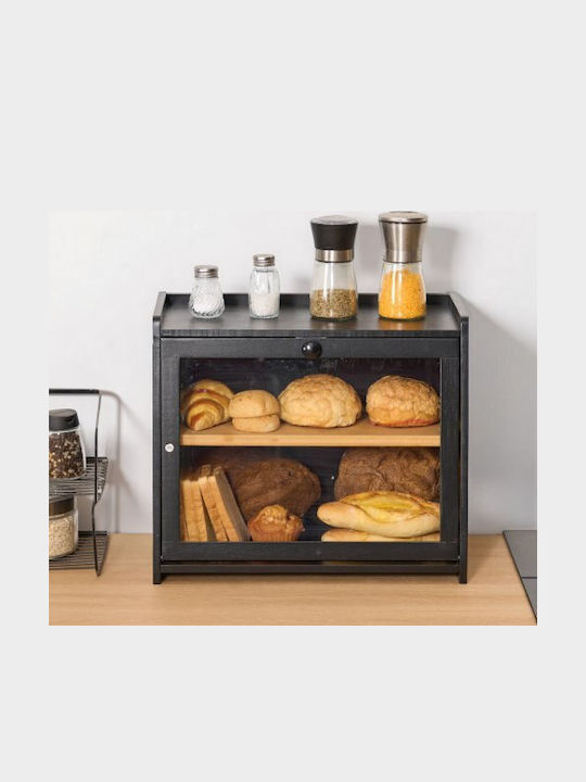 Vevor Bread Box made of Bamboo Black