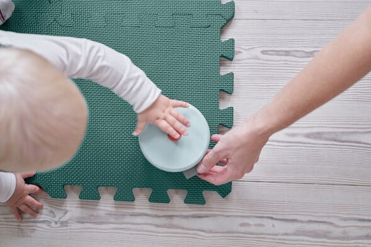 BabyDan Kinder-Bodenpuzzles Playmat Einfarbig Dusty Green 9 Teile