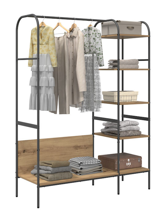 vidaXL Kleiderständer Braun 120x44x160cm