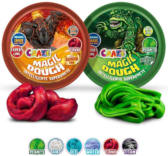 Craze Magic Dough Expert Elements Modeling Dough for 3+ Years (Various Designs) 1pc
