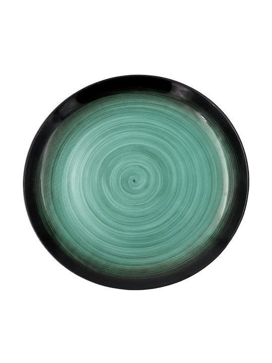 Sidirela Decoration Plate Desert made of Porcelain Green with Diameter 20cm