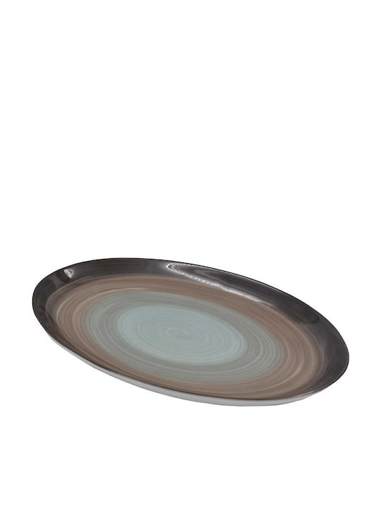 Sidirela Decoration Πιάτο Βαθύ από Πορσελάνη Καφέ με Διάμετρο 23cm