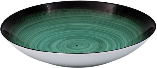 Sidirela Plate Shallow made of Porcelain Green with Diameter 27cm