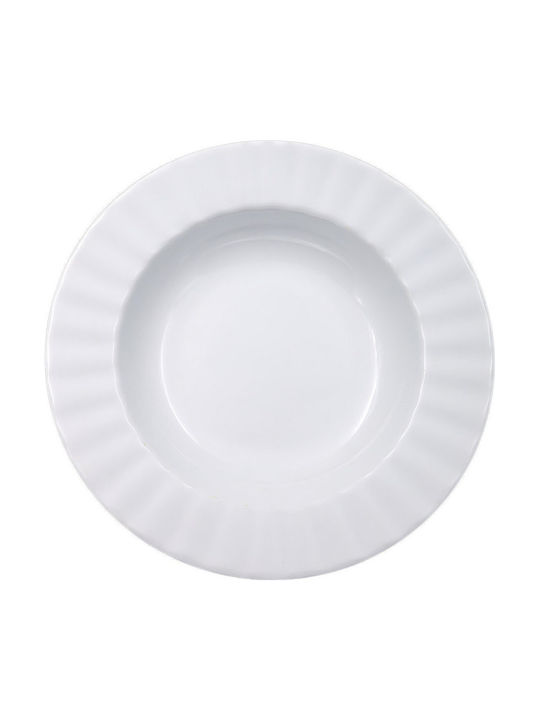 Sidirela Plate Desert made of Porcelain White with Diameter 20cm