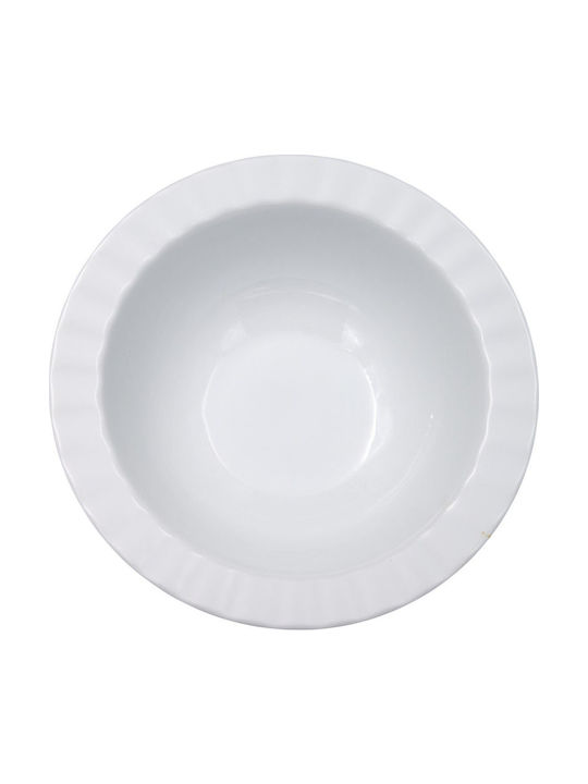 Sidirela Plate Desert made of Porcelain White with Diameter 20cm