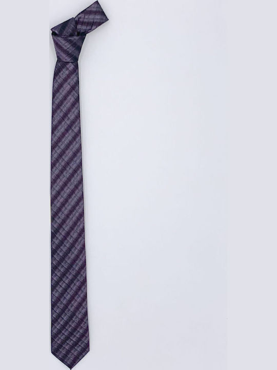 LA MADRE Men's Tie Synthetic Printed in Purple Color LA MADRE Men's Tie Synthetic Printed in Purple Color