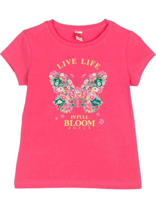 Kinder-Set mit Leggings Sommer 2Stück Fuchsia Butterfly