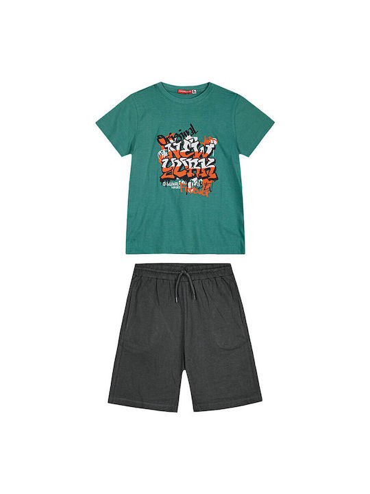 Kids' Set with Shorts Summer 2pcs Anthracite