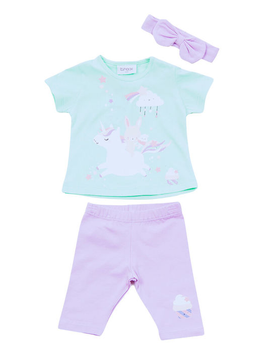 Kinder-Set mit Leggings Sommer 2Stück Pink