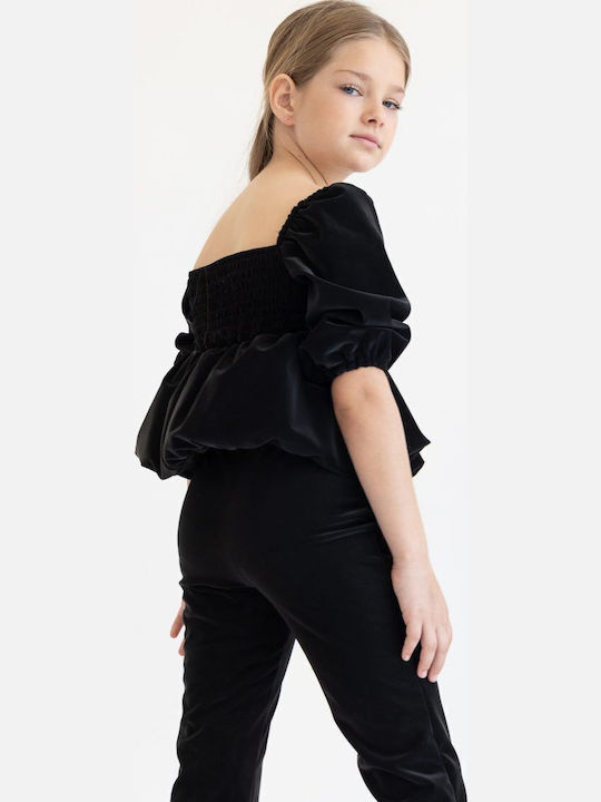 Kinder-Set mit Hose Winter 2Stück Black