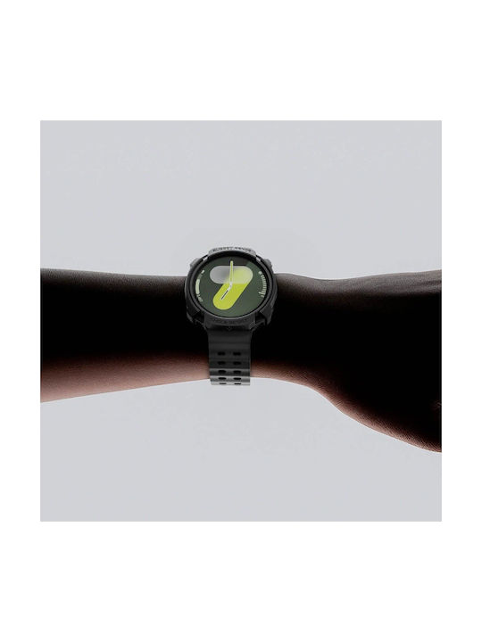 Spigen RUGGED ARMOR Silikonhülle in Schwarz Farbe für Samsung Galaxy Watch 8 44mm