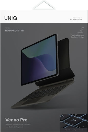 Uniq Flip Cover με Πληκτρολόγιο Μαύρη (iPad Pro 11" M4 (2024))