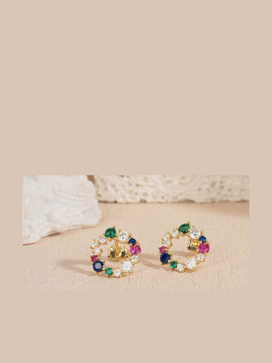 By Queen Cercei Argint Carfota Cerc Rotund Placat Cu Aur Zircon