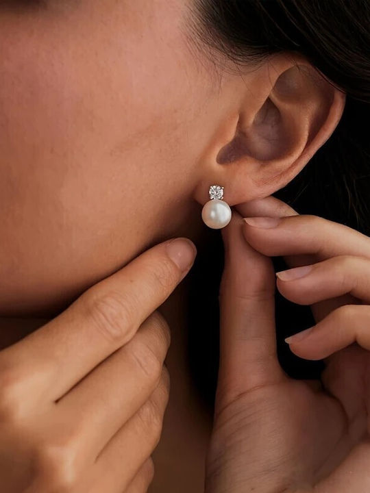 By Queen Cercei Argintii Studs Cu Mărgele Zircon By Queen Cercei Argintii Studs Cu Mărgele Zircon