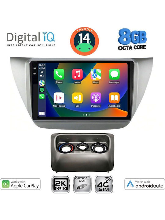 Digital IQ Car Audio System for Mitsubishi Lancer 2000-2007 (Bluetooth/USB/WiFi/GPS/Apple-Carplay/Android-Auto) with Touch Screen 9"