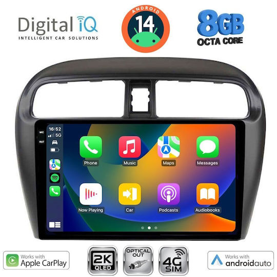 Digital IQ Ηχοσύστημα Αυτοκινήτου για Mitsubishi Space Star 2013-2020 (Bluetooth/USB/WiFi/GPS/Apple-Carplay/Android-Auto) με Οθόνη Αφής 9"