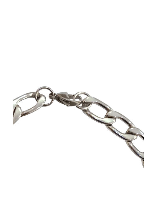 Kalliopi Silver Ανδρική Αλυσίδα Λαιμού από Ατσάλι Μήκους 50cm