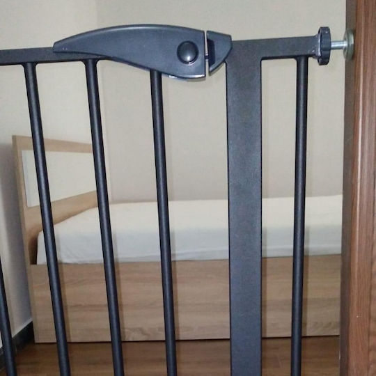 Guimo Ușă de siguranță din Metal în Culoare Negru 75x5.5cm 2buc
