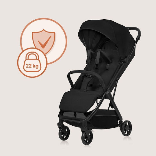 Lionelo Julie Air Baby Stroller Suitable from 6+ Months Black Onyx