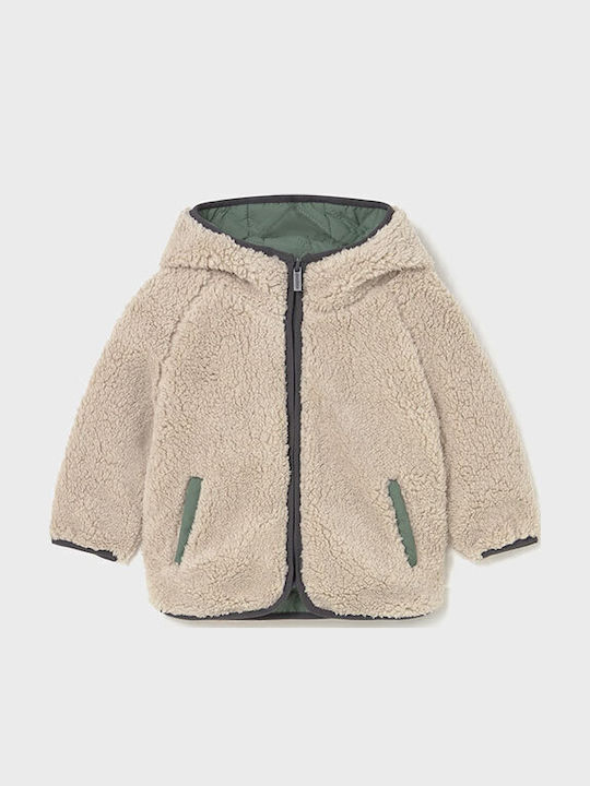Kinder Freizeitjacke Beidseitig mit Kapuze Green