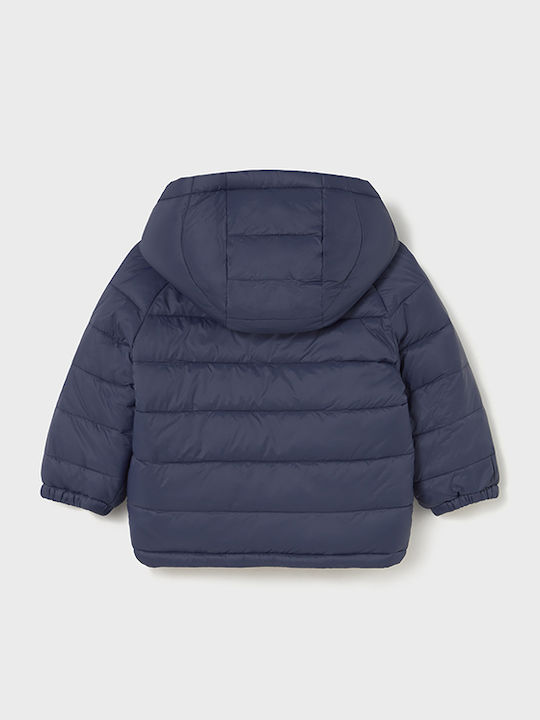 Kinder Steppjacke Beidseitig mit Kapuze Blue, Beige