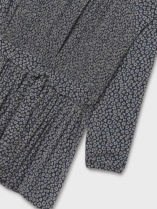Mädchenkleid Langärmelig Set aus 2 mit Mantel und Zubehör Blau