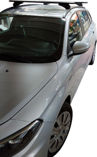Menabo Kit Car Roof Bars with Roof Rack Legs Menabo Aluminum Sonic Black Fiat Tipo Sw 2016-2020 2020+ 2 Pieces Mb.ftipo.06