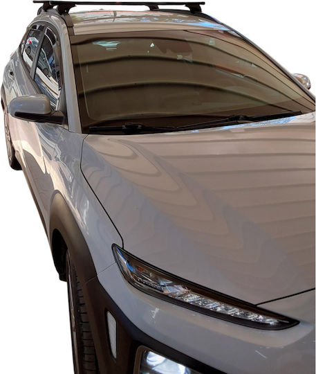Nordrive Kit Car Roof Bars Legs Nordrive Helio Aluminum Black Hyundai Kona 2017-2023 2 Pieces Mb.hkona.09